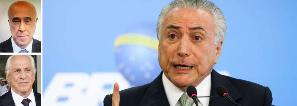 O juiz Marcos Vinícius Reis Bastos, da 12ª Vara da Justiça Federal, em Brasília, aceitou denúncia contra nove pessoas por organização criminosa, entre elas integrantes do PMDB e dois operadores de Michel Temer: o coronel João Baptista de Lima Filho e o advogado José Yunes; com a decisão, os acusados agora se tornam réus