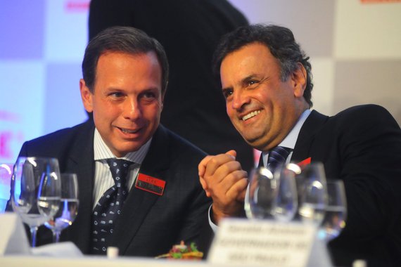Durante sabatina promovida pela Folha, SBT e UOL, Doria afirmou que o senador mineiro "não foi condenado ainda"; em abril, a 1ª Turma do Supremo Tribunal Federal aceitou a denúncia apresentada contra Aécio pela Procuradoria-Geral da República e o transformou em réu, sob acusação crimes de corrupção passiva e obstrução de Justiça