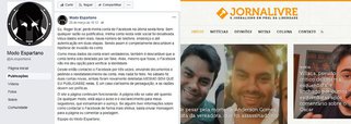 Roger Roberto Dias Andre, o “Roger Scar”, dono do site Jornalivre de fake news do MBL, afirmou que teve seu perfil de Facebook deletado no dia 23 de março; "Sem qualquer razão ou justificativa, minha conta nesta rede social foi desativada. Meus dados eram reais, havia número de telefone, endereço e até autenticação em duas etapas", disse ele; no dia 30 de março, a Coluna do Estadão informou que páginas de apoiadores de Bolsonaro foram tiradas do ar pelo Facebook