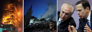 Num jogo macabro que parece combinado, Michel Temer paralisou o programa habitacional Minha Casa, Minha Vida, agravando o déficit de quase 8 milhões de moradias no Brasil e, na hora da tragédia, o ex-prefeito de São Paulo e candidato ao governo diz que as vítimas é que são "criminosos". Agora sabe-se que desde janeiro de 2017, início da gestão de João Doria, havia um laudo da Prefeitura alertando para o risco de incêndio. Quem são os criminosos?