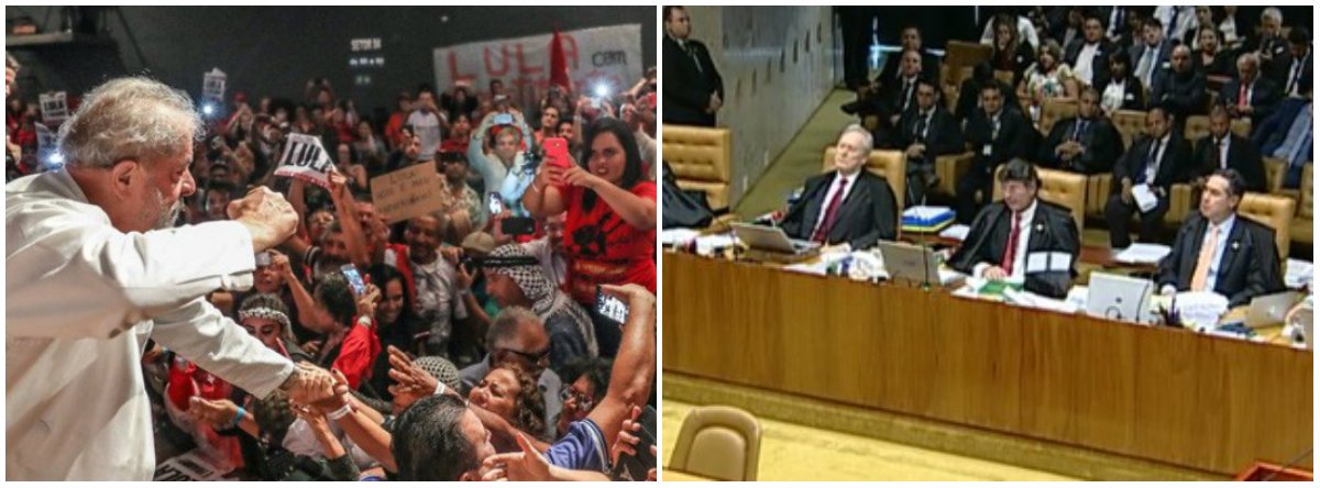 "O STF será o Judas da mídia durante a Semana Santa. A Globonews já escalou sua linha de ataque completa e aumentou a duração dos seus jornais. O que é básico – ninguém pode ser preso em meio a um julgamento que foi suspenso em meio à votação – virou um absurdo", diz Fernando Brito, do Tijolaço; "O TRF-4, corneta de Sérgio Moro, vai dizer que sim, embora com uma ressalva de que se deve respeitar a espera até o dia 4 de abril. O habeas corpus preventivo vai virar um habeas corpus efetivo, contra uma ordem de prisão"