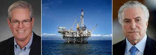 A petroleira ExxonMobil, dos Estados Unidos, comemorou o resultado do leilão do pré-sal, realizado por Michel Temer, no mesmo dia em que seus principais operadores foram presos por corrupção nos portos; “Esta área no jogo do pré-sal do Brasil proporcionará excelentes oportunidades para implantar nossa especialidade em águas profundas", disse o presidente da petroleira, Steve Greenlee; de acordo com a presidente deposta Dilma Rousseff e com o ex-presidente Lula, o petróleo foi o principal motivo do golpe de 2016