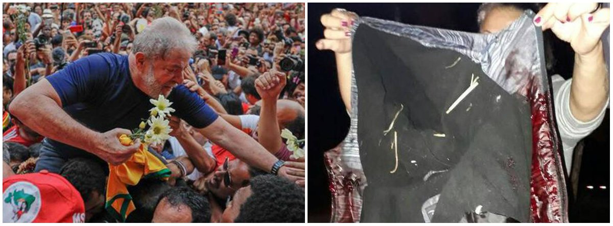"Os tiros disparado contra os manifestantes – os títulos dizem que o atacado foi “o acampamento”, claro, para reduzir o impacto do crime – estão sendo descaradamente usados para “provar” que se deve retirar Lula de um centro urbano para impedir que seu cárcere seja ponto de convergência da indignação com sua prisão", diz Fernando Brito, do Tijolaço
