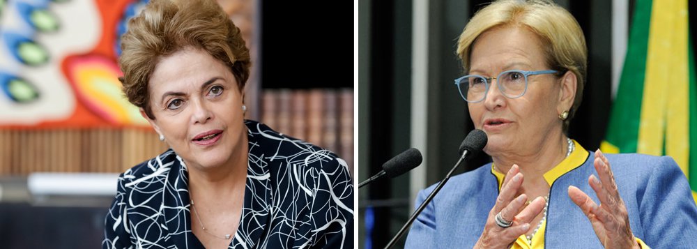 Em coletiva à imprensa internacional no Rio de Janeiro, sobre atos de violência que têm ocorrido contra a caravana do ex-presidente Lula no Sul do País, a presidente eleita e deposta pelo golpe, Dilma Rousseff, e o ex-ministro das Relações Exteriores Celso Amorim denunciam o avanço do fascismo no Brasil e os riscos à democracia; após dizer que "o ex-presidente Lula tem sido sistematicamente atacado", Dilma questionou a fala da senadora Ana Amélia (PP-RS): "Como explicar que uma senadora defende o chicote? Nós tememos pelo resto"; ela ainda disse temer um "banho de violência" na eleição