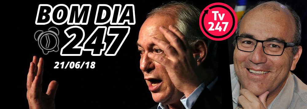 Presidenciável pelo PDT, Ciro Gomes jantou com representantes de vários partidos de direita, como DEM, PRB e SD e PP, prometendo não apenas espaço no governo federal, como também uma discussão conjunta do programa de governo. Leonardo Attuch, editor do 247, comenta