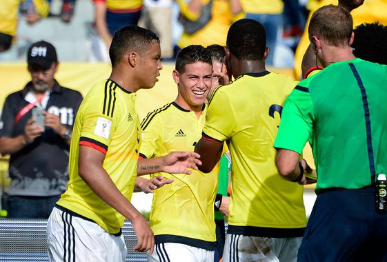 Liderados por James Rodríguez, os colombianos fizeram sua melhor campanha em Copas na última edição, quando chegaram às quartas de final. Em 2018, na Rússia, os colombianos estão no grupo H, ao lado de Japão, Polônia e Senegal