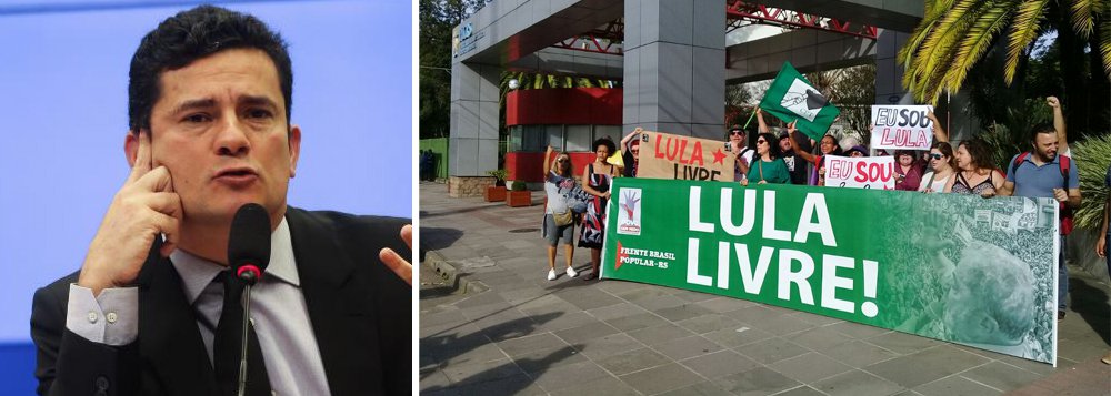 Sergio Moro foi recebido nesta terça-feira 10 aos gritos de "golpista" na Pontifícia Universidade Católica (PUC) do Rio Grande do Sul; o juiz participou nesta tarde do Fórum da Liberdade, realizado na instituição; do lado de fora, manifestantes organizaram o "Fórum da Liberdade para Lula"; assista à recepção a Moro na universidade