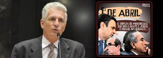 "Hoje é o Dia Mundial da Mentira. Neste 1º de abril, nossa “homenagem” ao verdadeiro triplex, aquele integrado por Michel Temer, Aécio Neves e Eduardo Cunha. O triplex de mentirosos que prometeu tanto aos batedores de panela. O triplex que deu o golpe na democracia e jogou o Brasil no buraco", diz o deputado Rogério Correia, do PT de Minas Gerais