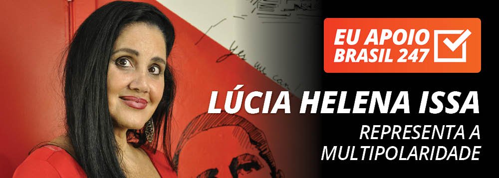 "Eu sou a favor de um mundo mais multipolar, de um mundo em que mais pessoas tenham vozes, em que mais histórias sejam ouvidas, de um mundo em que não haja um monopólio de narrativa, de uma narrativa muitas vezes aliada aos senhores da guerra", diz a jornalista e escritora, correspondente internacional; para ela, "o Brasil 247 representa essa multipolaridade, essas nova vozes, novas narrativas, contando pra gente o que realmente acontece hoje no Oriente Médio"; assista ao seu vídeo de apoio