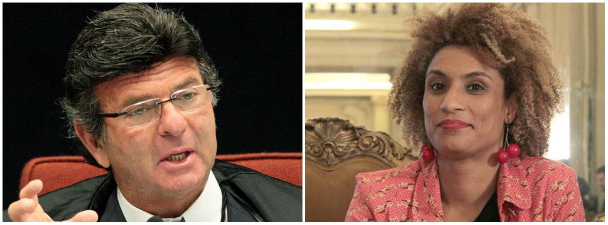 O presidente do TSE, ministro Luiz Fux, manifestou pesar pela morte da vereadora do Rio Marielle Franco (PSOL), assassinada a tiros na região central da capital fluminense; segundo o ministro, o homicídio representa a "tentativa chocante de calar a voz política"; "Nós também ficamos de certa forma chocados com essa notícia de que no mundo de hoje se tenta calar a voz política através de uma atitude que demonstra um baixíssimo déficit civilizatório nesse campo", disse o ministro