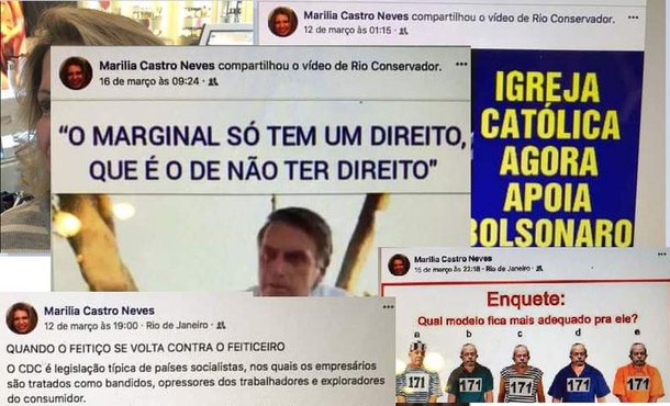 O Cafezinho teve acesso ao Facebook de Marilia Castro Neves e descobriu que a desembargadora continua proferindo barbaridades contra Marielle e seus correligionários, babando ódio contra a esquerda, caluniando, difamando, espalhando fake news e fazendo propaganda político-partidária de Jair Bolsonaro