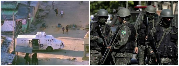 O coronel Carlos Frederico Cinelli, chefe do comunicação do Comando Militar do Leste (CML), informou que os militares das forças integradas de segurança devem deixar definitivamente a comunidade de Vila Kennedy, na Zona Oeste do Rio de Janeiro, daqui a duas ou três semanas; o interventor federal no Rio de Janeiro, general Braga Netto, afirmou à Globo no dia 7 de março que a experiência na Vila Kennedy seria usada como modelo para a intervenção na segurança do estado