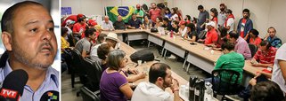 O presidente da CUT, Vagner Freitas, convocou nesta sexta-feira 6 todos os militantes e trabalhadores que moram em São Paulo ou em cidades vizinhas a irem agora para o Sindicato dos Metalúrgicos do ABC, que fica em São Bernardo do Campo. "Vamos ficar aqui ao lado de Lula. E ele não vai se entregar", afirmou; em reunião, os representantes das frentes decidiram também multiplicar em todo o país os comitês pela liberdade de Lula e que a vigília em São Bernardo não tem data para acabar