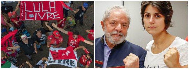 A presidenciável do PCdoB à Presidência da República, Manuela d'Ávila, afirmou em São Paulo que levaria o abraço de cada trabalhador ao ex-presidente Lula; "Nossa voz mais alta está presa hoje em Curitiba", disse ao público; de acordo com a pré-candidata, "os brasileiros e brasileiras seguem lutando pela liberdade dele"