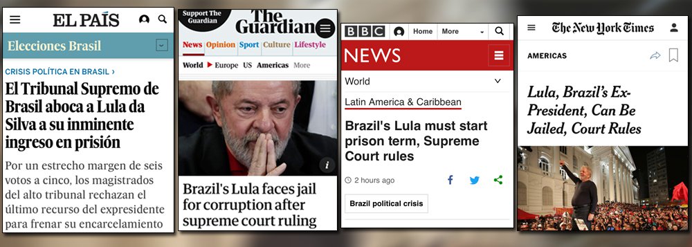O jornal espanhol El País destacou que o "Brasil é o reino do imprevisível", enquanto o o britânico The Guardian destacou que a decisão dos ministros do STF foi marcada por "virada extraordinária de eventos"; o Guardian ressaltou, ainda, que Lula é "o político mais popular do Brasil", tendo deixado a Presidência da República em 2010 com mais de 80% de aprovação pela população