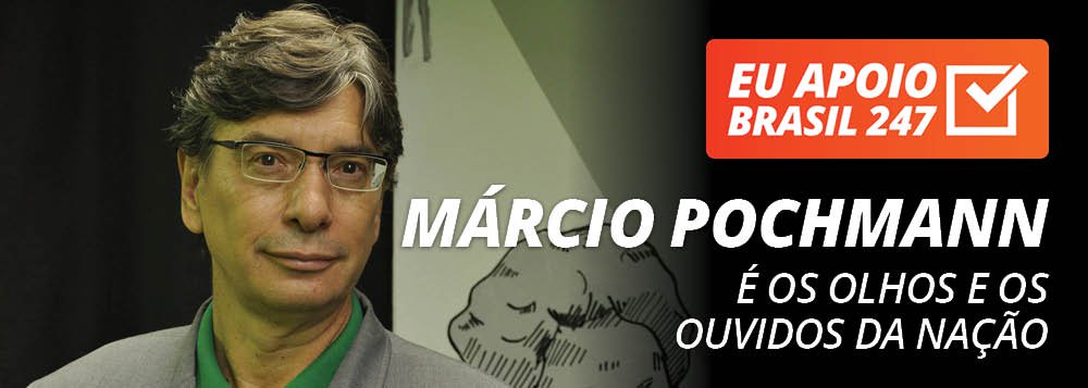 O economista, professor da Unicamp e presidente da Fundação Perseu Abramo, Marcio Pochmann, apoia a campanha de assinaturas solidárias do Brasil 247. "O Brasil 247 exerce aquilo que Rui Barbosa dizia que deveria ser o papel da imprensa: ou seja, os olhos e os ouvidos da nação", diz ele; assista ao seu vídeo de apoio