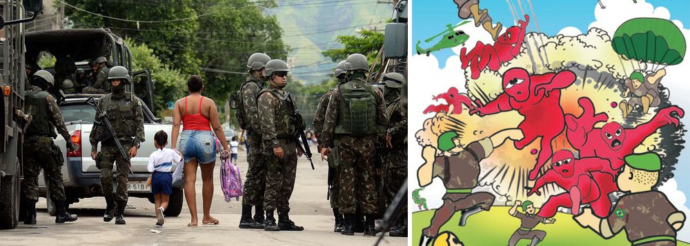 A presidente nacional do PT, senadora Gleisi Hoffmann, denunciou neste fim de semana a doutrinação do Exército com a distribuição de revistinhas contra o “perigo vermelho” na intervenção no Rio de Janeiro; confira