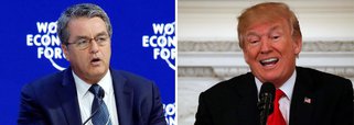 O diretor-geral da Organização Mundial do Comércio, Roberto Azevedo, mostrou preocupação com o plano do presidente norte-americano, Donald Trump, de tarifar importações de aço e alumínio, uma intervenção extremamente rara na política comercial de um membro da OMC; “A OMC está claramente preocupada com o anúncio dos planos dos EUA sobre tarifas de aço e alumínio. A potencial de escalada é real, como vimos a partir das respostas iniciais de outros”, disse ele em breve declaração da OMC; “Uma guerra comercial não é de interesse de ninguém. A OMC vai observar a situação de perto”