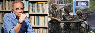 jornalista Janio de Freitas afirma neste domingo, 18, que a intervenção federal no Rio, como está feita, é "mais contra o Exército do que contra os delinquentes a serem combatidos"; segundo ele, não há por que supor ao menos redução da mortandade, tão logo acabe a usual retração dos delinquentes quando há novidade na repressão; "Os ideólogos da intervenção pensaram em política. E deixaram o Exército, que tem se mantido exemplar no Estado de Direito, com todo o risco"