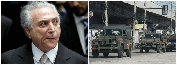 A Federação das Associações de Favelas do Estado do Rio de Janeiro (Faferj) emitiu nota pública em repúdio à intervenção militar na esfera da segurança pública, conforme decretado pelo governo de Michel Temer; "A favela nunca foi e nem jamais será uma área hostil. Somos compostos de homens e mulheres trabalhadoras que, com muita garra e dignidade, lutam pelo pão de cada dia. Somos a força de trabalho que move a cidade e o país"; diz; "Precisamos de uma intervenção que nos traga a vida e não a morte"