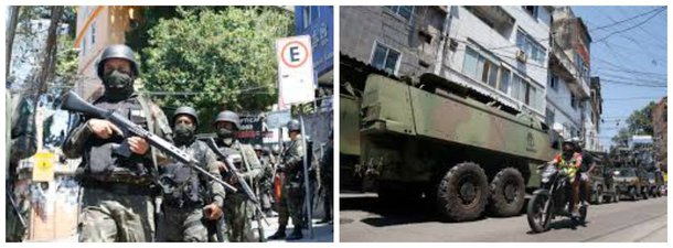 Os homens do Exército atuaram em Pernambuco em dezembro de 2016, durante a ameaça de greve dos policiais militares; em outros momentos de tensão os pernambucanos também tiveram o apoio da Força Nacional; integrantes do Exército, Marinha e Aeronáutica já foram acionados 44 vezes desde 2010 para ações de Garantia da Lei e da Ordem (GLO); atualmente estão presentes no Rio de Janeiro e no Rio Grande do Norte