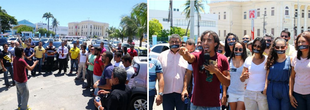 Motoristas que fazem transporte por aplicativos em Maceió fizeram um protesto na manhã desta segunda-feira (26) contra a chamada "Lei do Retrocesso", que inviabiliza os serviços de aplicativos de mobilidade urbana do Brasil; o texto de lei que tramita em Brasília tem severas restrições e visa acabar com o serviço de todos aplicativos; é que os carros só poderão fazer o transporte nos municípios em que o veículo tiver feito o emplacamento