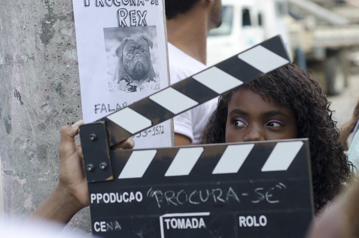 Projeto social Cinema da Gente, na comunidade da Mangueira