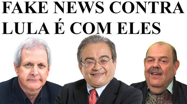 Se a mídia quer combater as fake News, devia pôr no olho da rua pilantras como esses que fizeram a justiça tomar o passaporte de Lula por conta de uma mentira nojenta