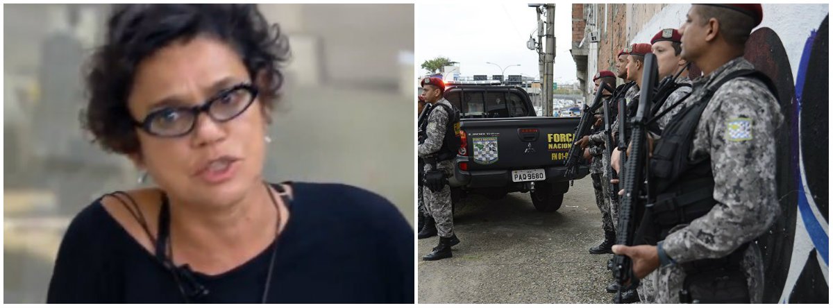 "Temos assistido é a substituição do feijão com arroz, o dia-a-adia dos policiamentos, por operações policiais, pela teatralidade operacional, que tem rendimento político, eleitoral, mas pouco efeito no cotidiano", diz, em vídeo, a professora da Universidade Federal Fluminense (UFF) Jaqueline Muniz, especialista em Segurança Pública, na GloboNews, sobre o decreto que prevê a intervenção na segurança do Rio; "A impressão é a de que o comando militar chegou ao Rio para passar o Carnaval, gostou e resolveu governar"