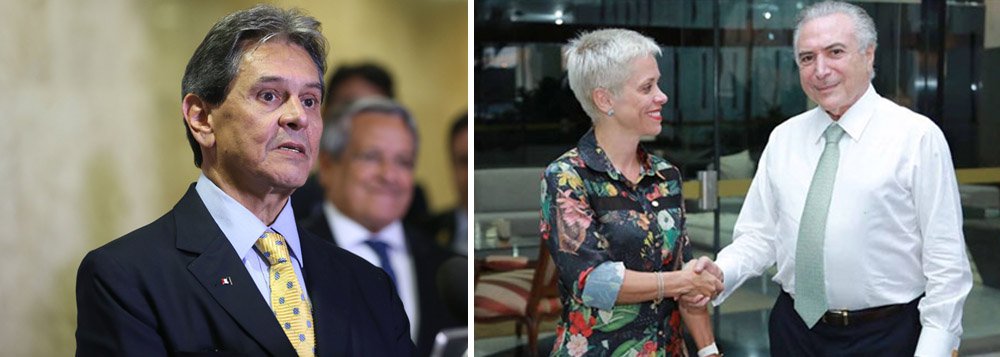 "Temer vai bancar a nomeação de Cristiane Brasil para o Ministério do Trabalho até que sejam esgotados todos os recursos, declarou hoje o ministro Marum. Diante de tanta disposição para o desgaste, fica um pergunta: qual foi a ameaça que o pai dela, Roberto Jefferson, fez a Temer para que a filha "não saia de bandida", apesar de sua condenação pela Justiça do Trabalho, apesar do vídeo marítimo, do áudio ameaçando funcionários e da ação em que é acusada de comprar apoio do narcotráfico?", questiona Tereza Cruvinel