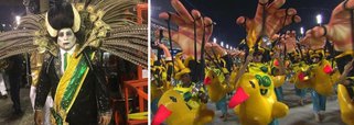 Depois de levar um baile no Carnaval de 2018, a Globo foi obrigada a se render à realidade e, com 24 horas de atraso, dedicou uma reportagem ao grande destaque da Sapucaí: a Paraíso do Tuiuti, que criticou o golpe de 2016, a manipulação midiática e o "vampirão Temer"; na edição de ontem, o JN havia escondido a Tuiuti, que soltou um grito preso na garganta de mais de 90% dos brasileiros, que rejeitam Temer e o seu golpe apoiado pela Globo; a emissora dos Marinho, no entanto, fez lobby pela Beija Flor, que comprou a narrativa da Lava Jato, em sua crítica social