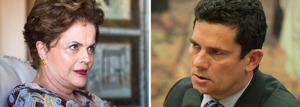 Ao comentar sobre a autorização do juiz Sérgio Moro, confirmada pelo TRF-4, para gravação de uma conversa sua com o ex-presidente Lula, a presidente deposta Dilma Rousseff defendeu a prisão do magistrado; "Veremos o golpe atingindo segmentos do Judiciário quando o TRF4 aprovou que eu, como presidente da República, tivesse sido gravada sem autorização do Supremo Tribunal Federal. Isso feria gravemente não só a Constituição, como a própria Lei de Segurança Nacional. Em qualquer país do mundo, dito de democracia avançada, uma pessoa que gravasse o presidente da República sem autorização seria presa", disse Dilma ao site Sul 21; assista 