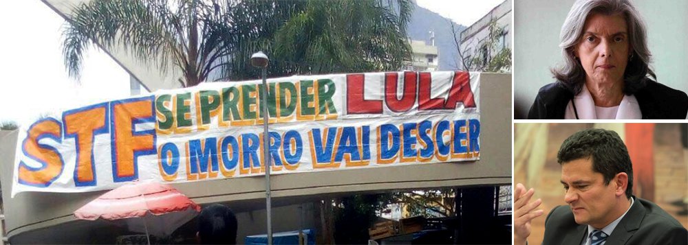 "Ainda não se sabe quais serão as reações provocadas pela iminente prisão de Lula, mas já sabemos as suas consequências", diz o colunista Guilherme Coutinho, ao analisar o aviso contido no cartaz na entrada da maior favela brasileira, a Rocinha; "Se pálida classe média permanece em seus sofás esperando a justiça vir das instituições, juntamente com os movimentos sociais, não temos motivos para desacreditar nas palavras da Rocinha. Agora é Morro x Moro", diz ele 
