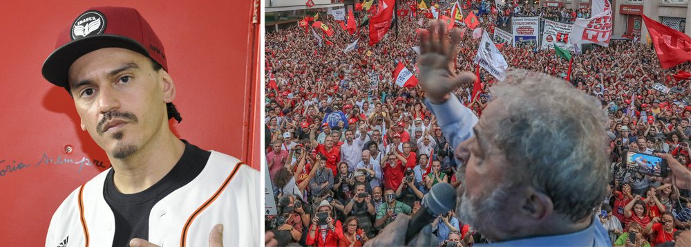 Durante o programa Ferréz, em Construção, na TV 247, o rapper, compositor e ativista Eduardo Taddeo, um dos fundadores e líderes do grupo Facção Central, fez uma análise essa semana sobre o julgamento do ex-presidente Lula em segunda instância; "É uma justiça parcial, que fez o possível para adiantar o processo justamente para tornar o Lula inelegível", acrescenta. "Então não dá nem para fazer juízo de valor para saber se é culpado ou inocente", avalia; assista