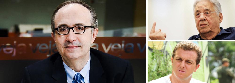 O jornalista Reinaldo Azevedo afirmou nesta sexta-feira, 16, que a direita está desesperada, mesmo com o ex-presidente Lula condenado em segunda instância e ameaçado de ser preso; "Que coisa! É Lula quem está a depender de uma decisão do STF para não ser preso antes do trânsito em julgado de sentença condenatória, mas quem vive seu patético momento é o campo não petista. E aí vale tudo. Até apelar a Luciano Huck, que não viria de táxi, mas de avião movido a BNDES...", diz ele artigo