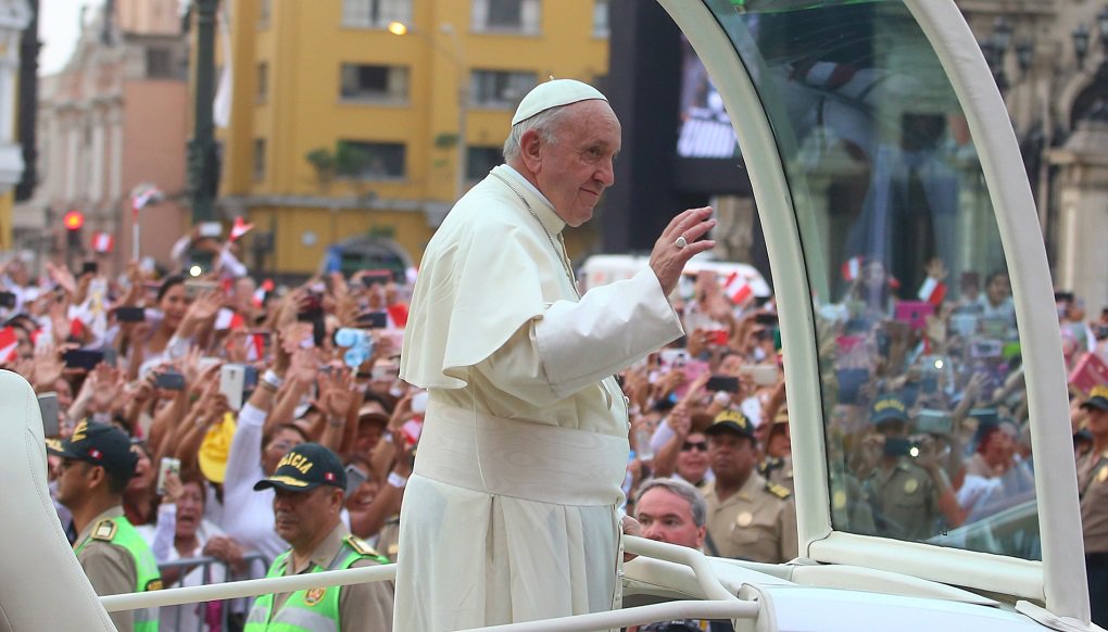 Lima Perú 20 01 2018 Papa Francisco no palacio do governo do Perú durante visita de 3 dias no País Foto Juanca Guzman NegriniGov.Perú