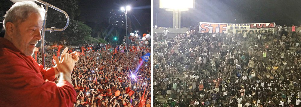 Depois de uma faixa colocada na entrada da Rocinha, foi a vez de mandar o recado na Sapucaí; os foliões avisaram o STF: "se prender Lula, o morro vai descer"