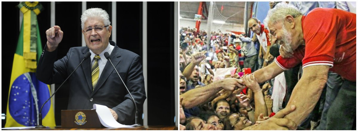 Após o ex-presidente Luiz Inácio Lula da Silva ser condenado pelo Tribunal Regional Federal (TRF4) no processo envolvendo o triplex no Guaruja, o senador Roberto Requião (MDB-PR) voltou a manifestar seu apoio ao petista; "Eles dizem:'uma multidão de indícios faz a convicção do juiz'. Eu digo, pelos indícios minha convicção é de que estamos vendo o Estado Social destruído. Lula é o símbolo da luta pela soberania!", escreveu