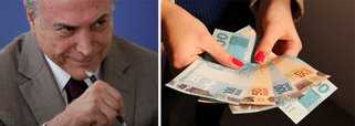 Reajuste de 1,81% no valor do salário mínimo para 2018 é o menor dos últimos 24 anos; com o aumento, o valor do salário mínimo passará dos atuais R$ 937 para R$ 954; segundo o Dieese, até então o menor aumento foi registrado em 1999, quando o valor teve um incremento de 5,79%; enquanto comemora a economia de R$ 3,1 bilhões sobre o salário mínimo, que serve de referência para 45 milhões de pessoas, no vale tudo para conseguir os 308 votos necessários para que a Câmara aprove a reforma da Previdência, Michel Temer determinou o remanejamento de R$ 3,6 bilhões do para comprar os votos que necessita