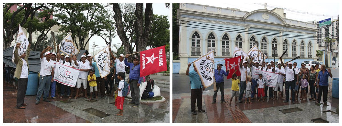 Trabalhadores rurais montaram acampamento, na Praça Deodoro, no Centro de Maceió; diversos movimentos agrários participam da ação, que acontece em defesa do ex-presidente Luiz Inácio Lula da Silva, que será julgado nesta quarta (24), em Porto Alegre; ainda nesta terça-feira (23) serão realizadas diversas atividades culturais na praça, entre elas um 'aulão' com o juiz Marcelo Tadeu e outros juristas sobre as legalidades e ilegalidades do processo envolvendo o líder petista