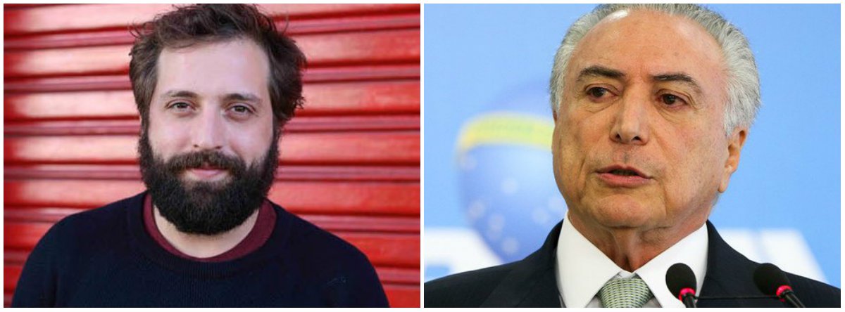 O ator Gregório Duviver foi direto ao ponto ao comentar a "guerra ao crime organizado" anunciada por Michel Temer, denunciado por corrupção e comando de organização criminosa, além de investigado por propinas nos portos; "O presidente que usa as Forças Armadas para ofuscar a derrota da Reforma da Previdência é o mesmo que cortou os investimentos em segurança pública em 10,3%. O chefe de quadrilha agora comandará uma intervenção militar", diz ele