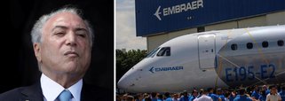 A Embraer entregou um total de 210 jatos em 2017, sendo 101 comerciais e 109 executivos, e fechou o ano com uma carteira de pedidos firmes de 18,3 bilhões de dólares, informou a empresa em comunicado nesta terça-feira; a empresa é alvo de interesse da norte-americana Boeing