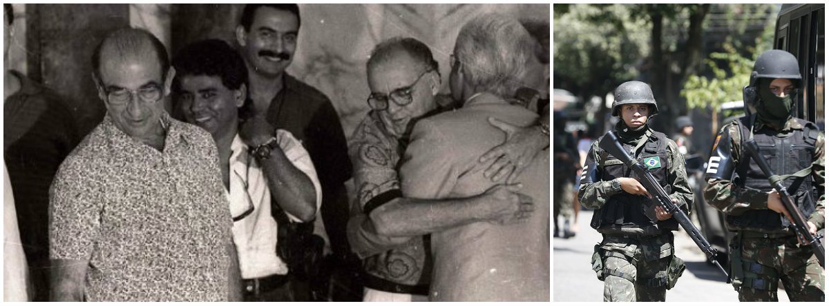 "'Se fosse para ter intervenção no Estado, ela deveria ter ocorrido há mais ou menos 30 anos, quando Moreira Franco era o governador (…) porque um dos casos de maior repercussão do crime organizado do Rio de Janeiro foi o sequestro do publicitário Roberto Medina, foi urdido, tramado, gestado e nascido dentro do Palácio Guanabara'. A afirmação é de Eucimar Oliveira, um dos jornalistas de mais bem sucedida carreira no Rio de Janeiro", relata Fernando Brito, do Tijolaço
