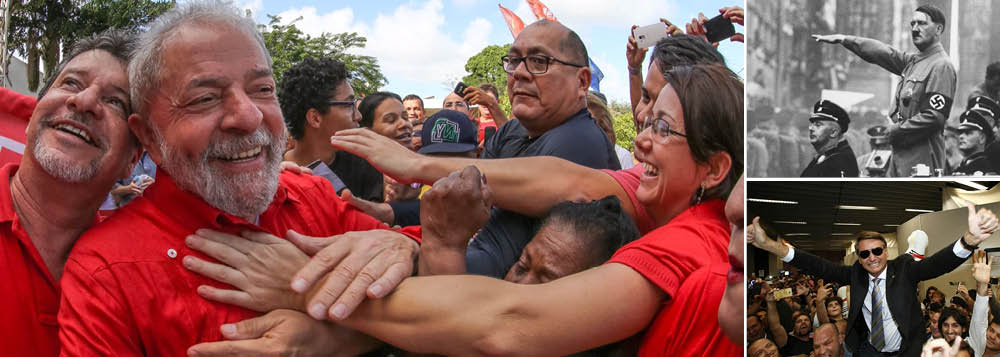 "Depois que a deterioração política do país permitiu até o aparecimento de uma candidatura fascista como a de Jair Bolsonaro, está claro que o debate real de 2018 envolve a opção entre reconstrução da democracia ou a consolidação do estado de exceção", escreve Paulo Moreira Leite, articulista do 247; criticando a postura do deputado Marcelo Freixo (PSOL-RJ), valorizando as diferenças entre a esquerda, pergunta: "alguém acredita que este é o debate prioritário no Brasil em 2018?"; PML recorda que a vitória de Hitler, na Alemanha, é um exemplo clássico de uma derrota produzida pela divisão de partidos ligados a luta dos trabalhadores e da população pobre