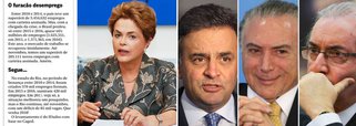 Em nota publicada nesta segunda-feira 1, o jornal O Globo reconhece como o governo da presidente deposta Dilma Rousseff foi um "período de bonança", muito positivo para o mercado de trabalho, com a geração de 5,4 milhões vagas com carteira assinada; os últimos três anos, no entanto, de preparação do golpe e execução da política de Temer e Meirelles foram desastrosos, com o corte de 3 milhões de vagas; para piorar, praticamente todas as vagas criadas no Rio foram eliminadas