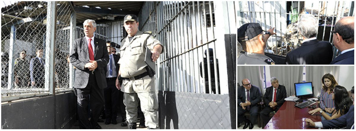Representantes do Tribunal de Justiça de Goiás, do Ministério Público e da Defensoria Pública estaduais e da Comissão de Direitos Humanos da OAB em Goiás (OAB-GO) inspecionaram nesta quarta-feira 3 o Complexo Prisional de Aparecida de Goiânia, palco de uma rebelião em que ao menos 9 detentos foram mortos e 14 ficaram feridos, após determinação da presidente do STF, ministra Cármen Lúcia; segundo o presidente da Comissão de Direitos Humanos da OAB, o clima na unidade prisional continua tenso