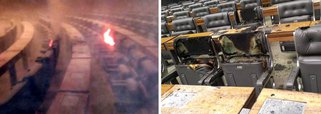 Um princípio de incêndio no plenário da Câmara dos Deputados na manhã de hoje (25) causou a interdição do salão Verde e do Comitê de Imprensa da Casa; a assessoria de impresna da Câmara informou que está apurando o caso e não deu detalhes
