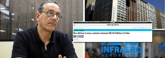 Jornalista e professor de Relações Internacionais da Universidade Federal do ABC, Gilberto Maringoni, destaca que "a manchete principal da Folha de S. Paulo desta terça-feira (9) é um primor de mau caratismo jornalistico"; "Ao alegar que as estatais trouxeram prejuízo de R$ 40 bi ao governo, o Diário Oficial do Golpe passa ao leitorado a impressão de que basta o Estado se livrar do que sobrou para o Brasil deslanchar"; segundo ele, "várias estatais tiveram parte de suas receitas podadas por forca do processo de privatizações, que fragmentou sistemas integrados ou criou negociatas que geraram dividas monstruosas e vida boa para os controladores"