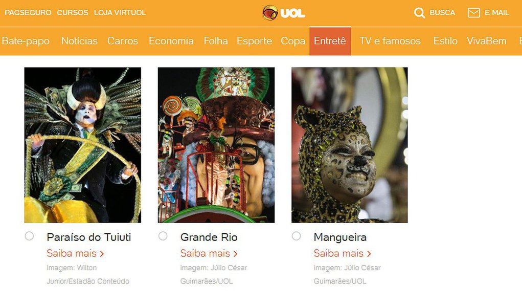 Enquanto três escolas receberam menos de 1% dos votos dos internautas, e duas escolas receberam entre 1% e 3%, a Paraíso do Tuiuti, que denunciou o golpe ao mundo na avenida da Sapucaí na madrugada de segunda-feira é a preferida do público na enquete feita pelo portal, com 92,34% dos votos