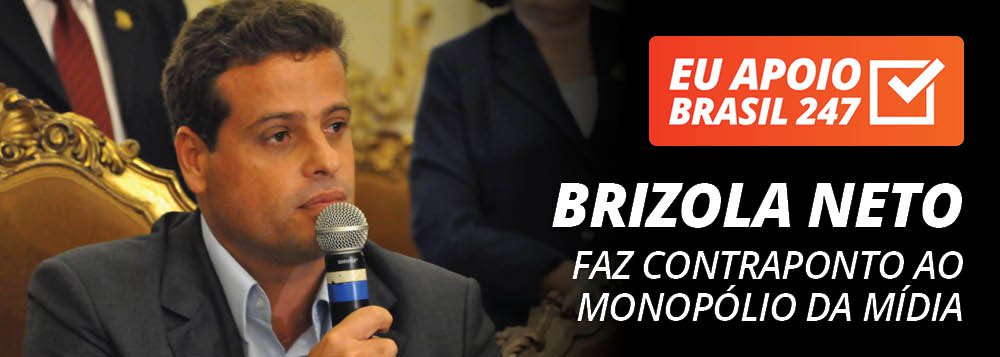 O vereador do Rio de Janeiro Leonel Brizola Neto, do PSOL, apoia a campanha de assinaturas solidárias do 247. "É impossível a existência da democracia no nosso País enquanto tivermos esse monopólio da comunicação, que massacra diariamente o povo brasileiro. Por isso a importância de assinarmos, de contribuirmos com sites como o 247, que faz contraponto a este monopólio", diz ele; assista ao seu vídeo de apoio